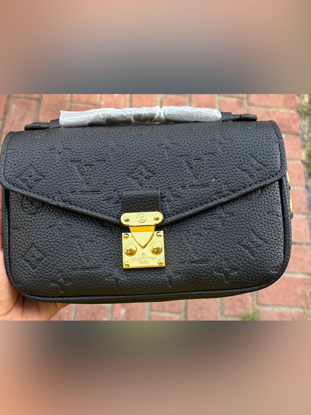 Black Monogram L bag with Gold Hardware